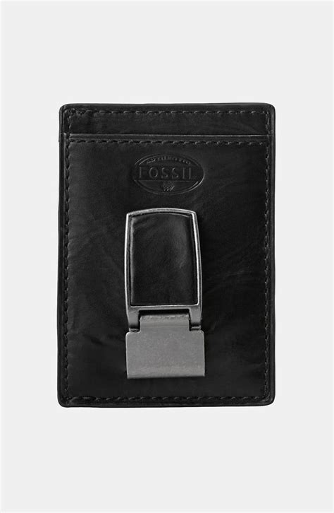 money clip wallet fossil